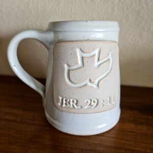 Handcrafted Ceramic Mug - White and Tan